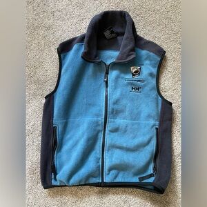 Helly Hansen Blue Men’s Size Medium Zippered Fleece Vest Trek Tri-island 2000